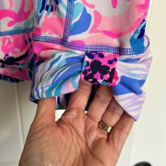 Lilly Pulitzer Luxletic Weekender Crop Fara Leggings Bennet Blue Hypes Stripe XS - Picture 8 of 15